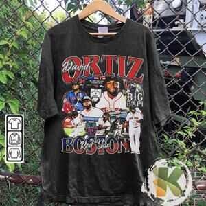 90S Graphic Style David Ortiz T-Shirt, David Ortiz Shirt, Oversize Shirt